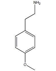 Structural formula of p-methoxyphenylethylamine