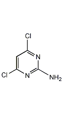 2-amino-4,6-dichloropyrimidine structural formula