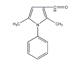 2,5-Dimethyl-1-phenylpyrrole-3-carbonaldehyde structural formula