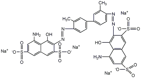 Trypan blue structural formula