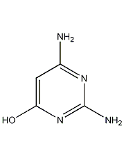 2,4-diamino-6-hydroxypyrimidine structural formula