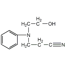 N-(2-cyanoethyl)-N-(2-hydroxyethyl)aniline structural formula